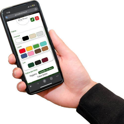 Menu personnalisable